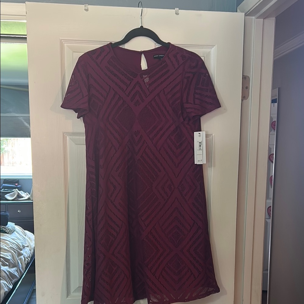 Maggy London Red A-Line Mini Dress